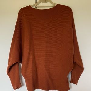 Gaberly boatneck ribbed batwing sweater